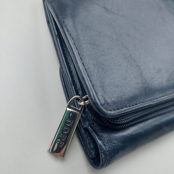 Leather Dopp Wallet Long Wallet Black  ( Bag E) - Picture 2 of 5